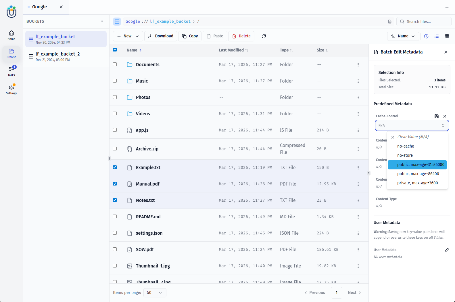 Batch file metadata editor